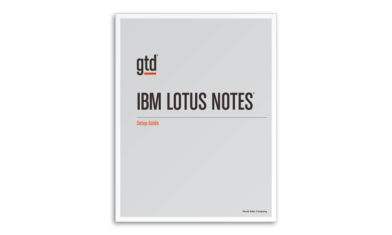 GTD IBM Lotus Notes Setup Guide
