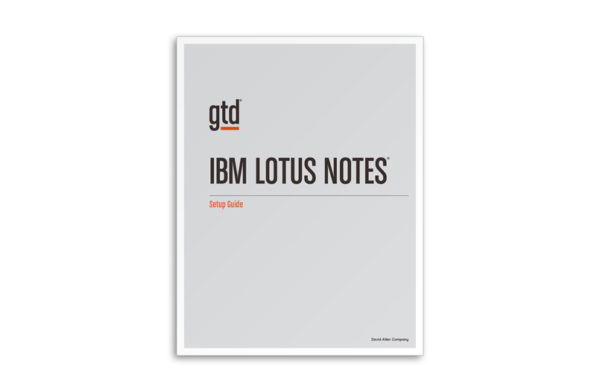 GTD IBM Lotus Notes Setup Guide